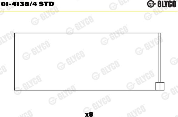 Glyco 01-4138/4 STD - Kiertokangen laakeri inparts.fi