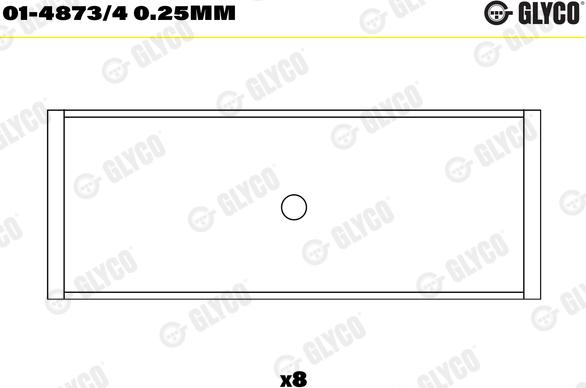 Glyco 01-4873/4 0.25MM - Kiertokangen laakeri inparts.fi