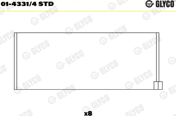 Glyco 01-4331/4 STD - Kiertokangen laakeri inparts.fi