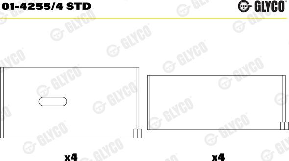 Glyco 01-4255/4 STD - Kiertokangen laakeri inparts.fi