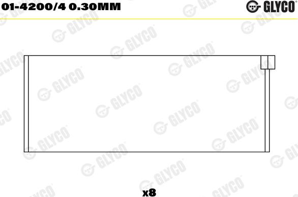 Glyco 01-4200/4 0.30mm - Kiertokangen laakeri inparts.fi