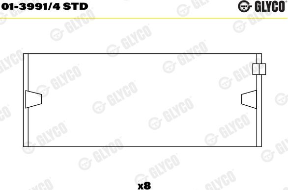 Glyco 01-3991/4 STD - Kiertokangen laakeri inparts.fi