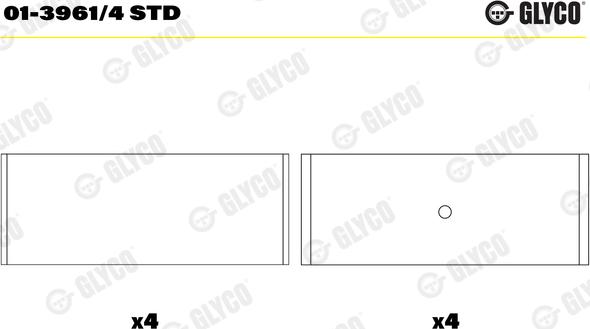 Glyco 01-3961/4 STD - Kiertokangen laakeri inparts.fi