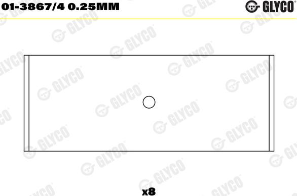 Glyco 01-3867/4 0.25MM - Kiertokangen laakeri inparts.fi