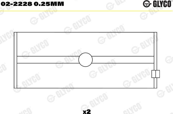 Glyco 02-2228 0.25mm - Runkolaakeri inparts.fi