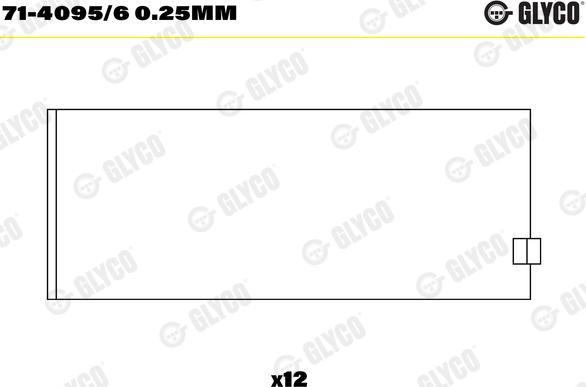 Glyco 71-4095/6 0.25mm - Kiertokangen laakeri inparts.fi