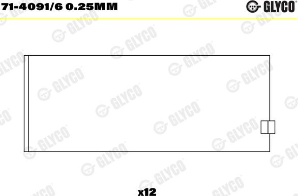 Glyco 71-4091/6 0.25mm - Kiertokangen laakeri inparts.fi