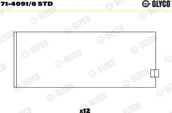 Glyco 71-4091/6 STD - Kiertokangen laakeri inparts.fi