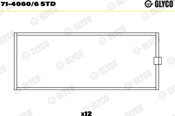 Glyco 71-4060/6 STD - Kiertokangen laakeri inparts.fi