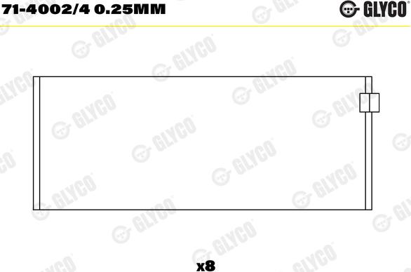 Glyco 71-4002/4 0.25mm - Kiertokangen laakeri inparts.fi