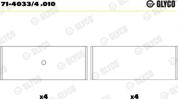 Glyco 71-4033/4 .010 - Kiertokangen laakeri inparts.fi