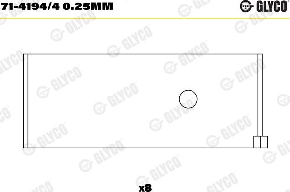 Glyco 71-4194/4 0.25mm - Kiertokangen laakeri inparts.fi