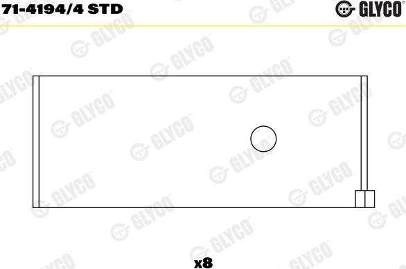 Glyco 71-4194/4 STD - Kiertokangen laakeri inparts.fi