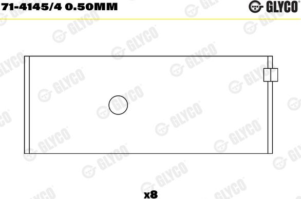 Glyco 71-4145/4 0.50mm - Kiertokangen laakeri inparts.fi