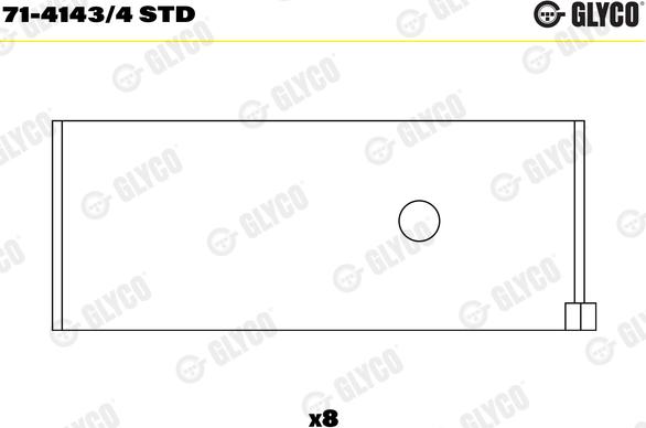 Glyco 71-4143/4 STD - Kiertokangen laakeri inparts.fi