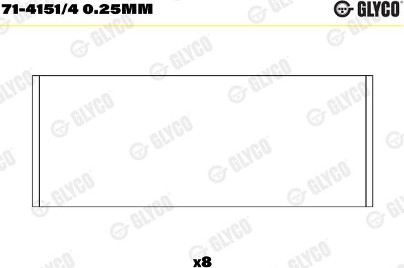 Glyco 71-4151/4 0.25mm - Kiertokangen laakeri inparts.fi