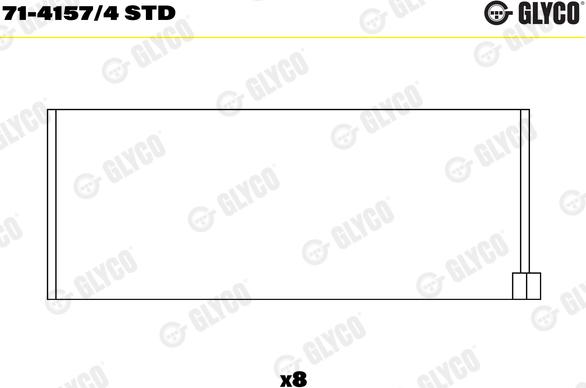 Glyco 71-4157/4 STD - Kiertokangen laakeri inparts.fi