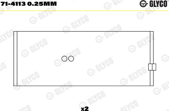 Glyco 71-4113 0.25mm - Kiertokangen laakeri inparts.fi