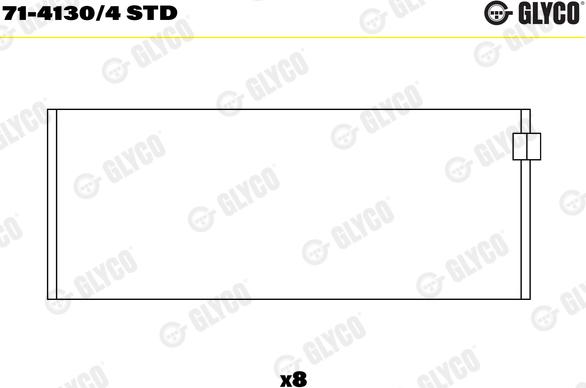 Glyco 71-4130/4 STD - Kiertokangen laakeri inparts.fi