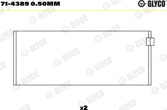 Glyco 71-4389 0.50mm - Kiertokangen laakeri inparts.fi