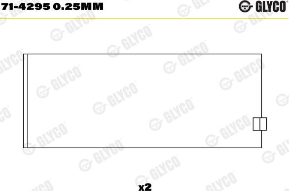 Glyco 71-4295 0.25mm - Kiertokangen laakeri inparts.fi