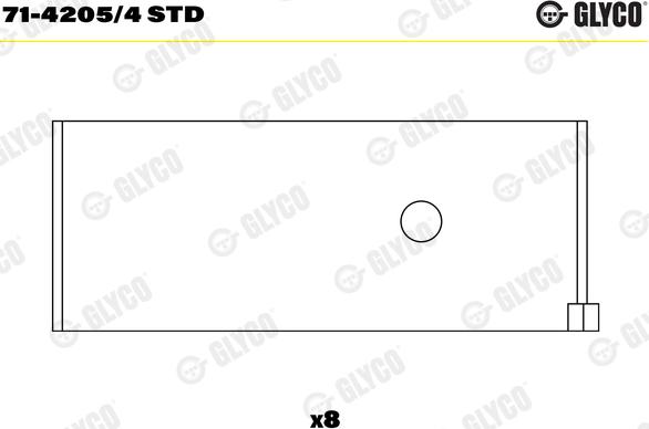 Glyco 71-4205/4 STD - Kiertokangen laakeri inparts.fi