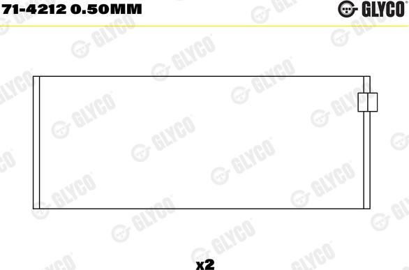 Glyco 71-4212 0.50MM - Kiertokangen laakeri inparts.fi