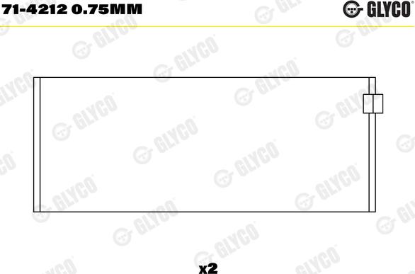 Glyco 71-4212 0.75MM - Kiertokangen laakeri inparts.fi