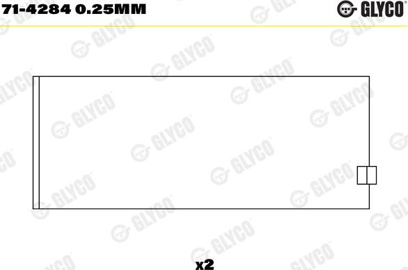 Glyco 71-4284 0.25mm - Kiertokangen laakeri inparts.fi