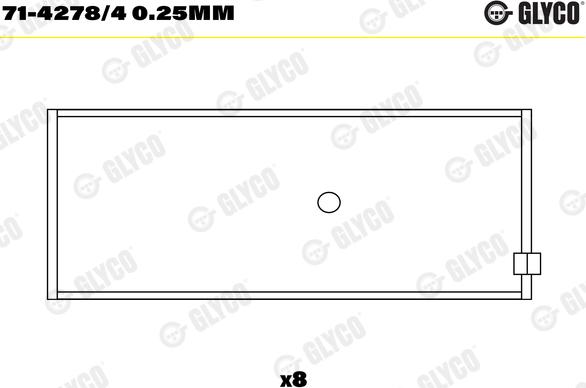 Glyco 71-4278/4 0.25mm - Kiertokangen laakeri inparts.fi