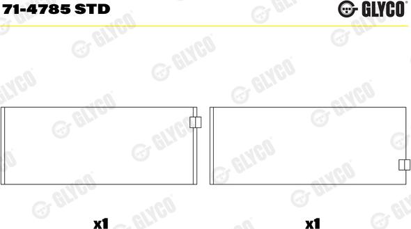 Glyco 71-4785 STD - Kiertokangen laakeri inparts.fi