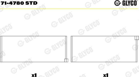 Glyco 71-4780 STD - Kiertokangen laakeri inparts.fi