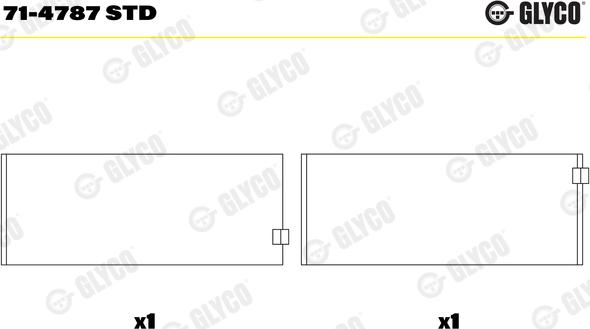 Glyco 71-4787 STD - Kiertokangen laakeri inparts.fi