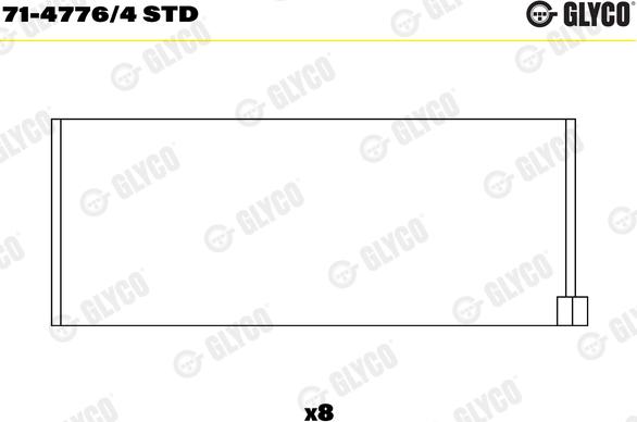 Glyco 71-4776/4 STD - Kiertokangen laakeri inparts.fi