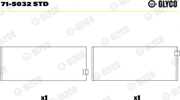 Glyco 71-5032 STD - Kiertokangen laakeri inparts.fi