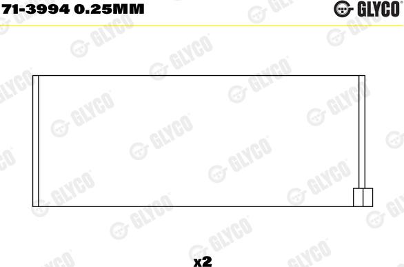 Glyco 71-3994 0.25mm - Kiertokangen laakeri inparts.fi