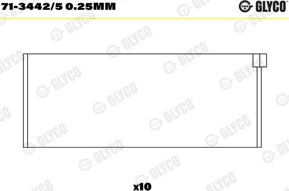 Glyco 71-3442/5 0.25mm - Kiertokangen laakeri inparts.fi