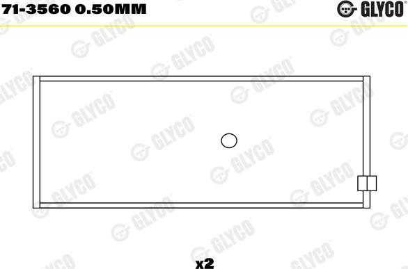 Glyco 71-3560 0.50mm - Kiertokangen laakeri inparts.fi