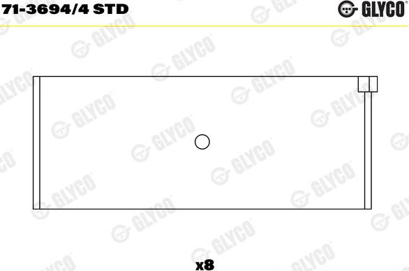 Glyco 71-3694/4 STD - Kiertokangen laakeri inparts.fi