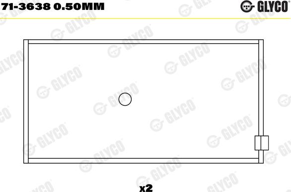 Glyco 71-3638 0.50mm - Kiertokangen laakeri inparts.fi