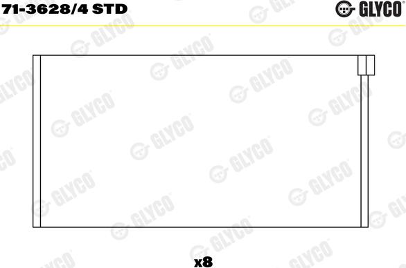 Glyco 71-3628/4 STD - Kiertokangen laakeri inparts.fi