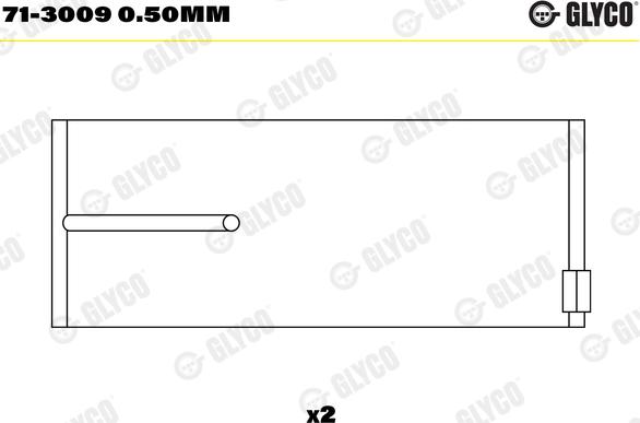 Glyco 71-3009 0.50mm - Kiertokangen laakeri inparts.fi