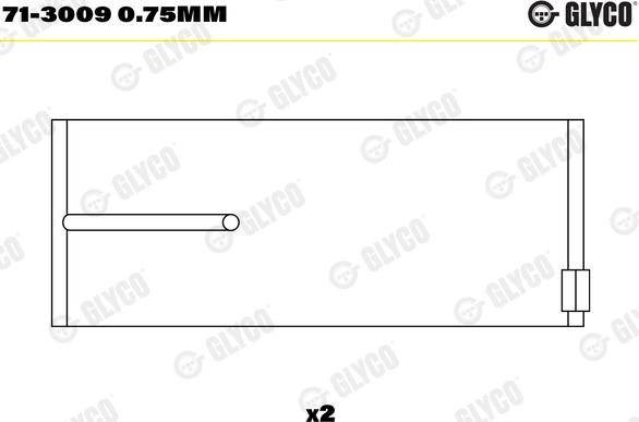 Glyco 71-3009 0.75mm - Kiertokangen laakeri inparts.fi