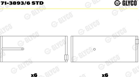 Glyco 71-3893/6 STD - Kiertokangen laakeri inparts.fi