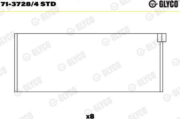 Glyco 71-3728/4 STD - Kiertokangen laakeri inparts.fi