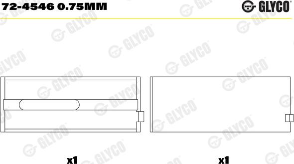 Glyco 72-4546 0.75mm - Runkolaakeri inparts.fi