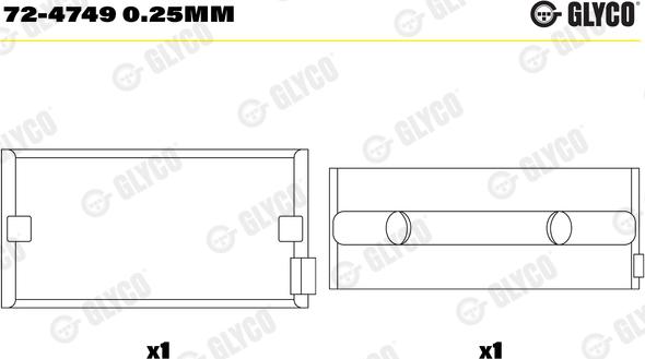 Glyco 72-4749 0.25mm - Runkolaakeri inparts.fi