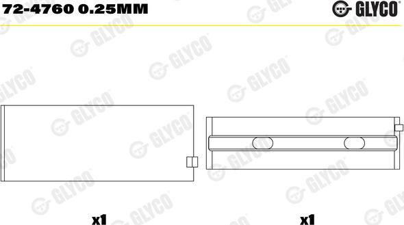 Glyco 72-4760 0.25mm - Runkolaakeri inparts.fi