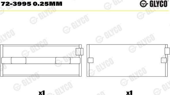 Glyco 72-3995 0.25MM - Runkolaakeri inparts.fi