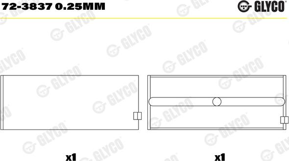 Glyco 72-3837 0.25mm - Runkolaakeri inparts.fi